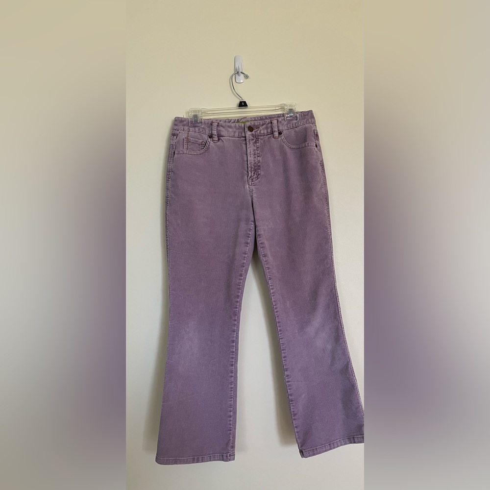 Women’s Sigrid Olsen light lavender corduroy pants size 6 Petite Modernist 00